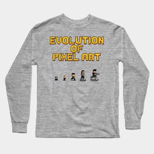 Pixel Art Evolution Line Long Sleeve T-Shirt